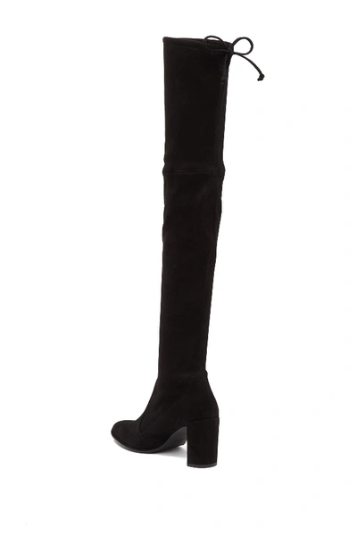 Shop Stuart Weitzman Landmark Thigh-high Block Heel Boot In Blasue