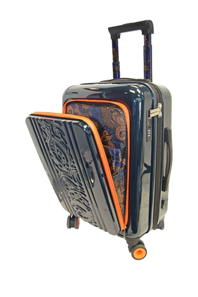 Shop Robert Graham Straton 20" Carry-on Spinner Suitcase In Navy