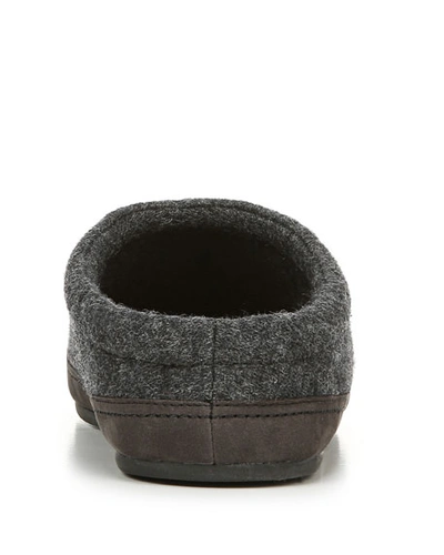 Shop Vince Men's Howell Knitted Wool Mule Slipper In Charcoal