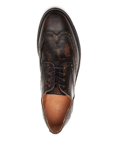 Shop Frye Men's Paul Leather Wing-tip Derby Shoes In Black