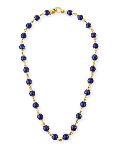 Shop Elizabeth Locke 19k Lapis Bead Necklace