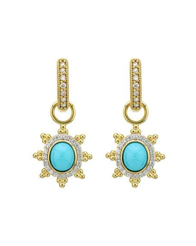 Shop Jude Frances Provence Pave Halo Trio Sunburst Earring Charms In Gold