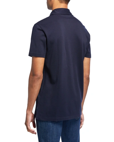 Shop Ralph Lauren Men's Jersey Pocket Polo Shirt, Navy