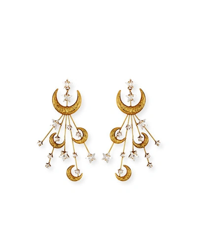 Shop Jennifer Behr Lunetta Crescent Moon Earrings In Gold