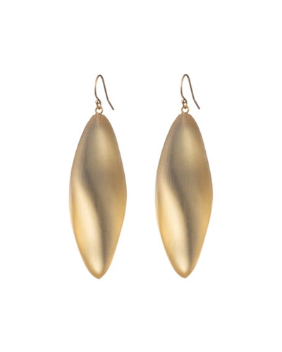 Shop Alexis Bittar Long Leaf Earrings In Gold