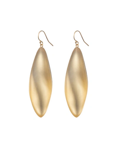 Shop Alexis Bittar Long Leaf Earrings In Gold