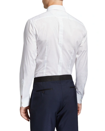 Shop Dolce & Gabbana Men's Formal Bib-front Tuxedo Shirt In White