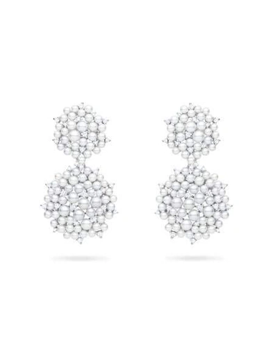 Shop Paul Morelli Lagrange 18k Pearl & Diamond Small Double-dangle Earrings