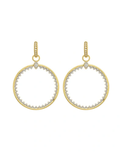 Shop Jude Frances Lisse Medium Open Circle Half-kite Earring Charms In Gold