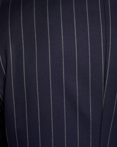 Shop Brunello Cucinelli Men's Wide Pinstriped Two-piece Suit In Navy
