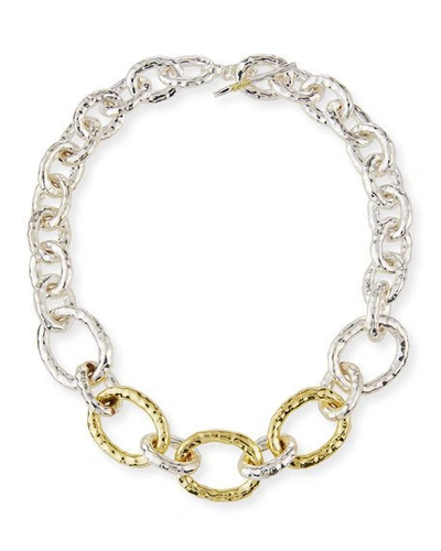 Shop Ippolita Two-tone Bastille Chain Necklace In Gray/yellow