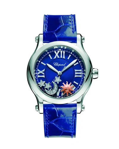 Shop Chopard Happy Sport Sundial Watch W/ Diamonds