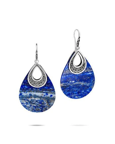 Shop John Hardy Classic Chain Lapis Drop Earrings In Lapis Lazuli