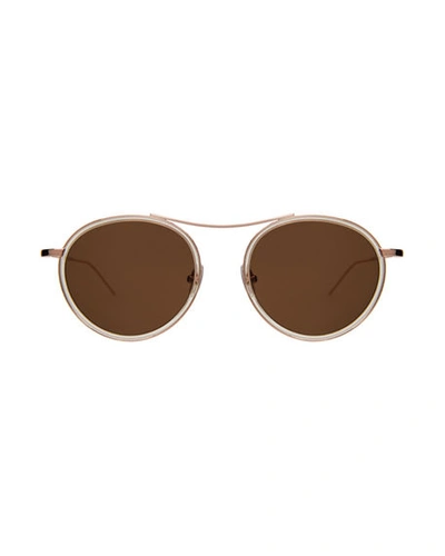 Shop Illesteva Buena Vista Aviator Sunglasses In Brown