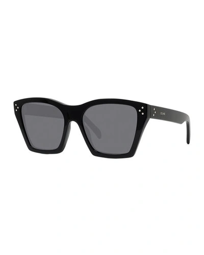 Shop Celine Square Acetate Sunglasses In Black