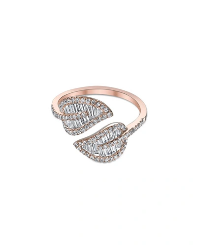 Shop Anita Ko 18k Rose Gold & Diamond Leaf Ring