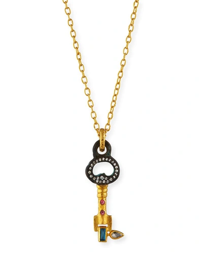 Shop Gurhan 24k Roman Guardian "honorata" Key Pendant Necklace