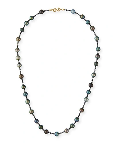 Shop Splendid Company Tahitian Pearl Black Diamond Necklace