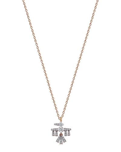 Shop Kismet By Milka Innerland 14k Rose Gold Mini Falcon Diamond Pendant Necklace