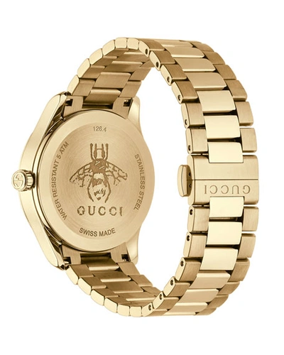 Shop Gucci G-timeless Bracelet Watch, Yellow Golden