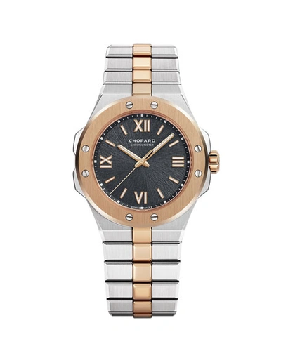 Shop Chopard 36mm Two-tone Watch W/ Bracelet Strap, Gray