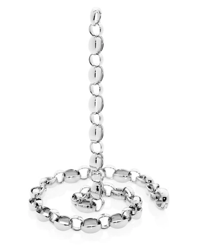 Shop Tamara Comolli 18k White Gold Chain-link Necklace, 22"l