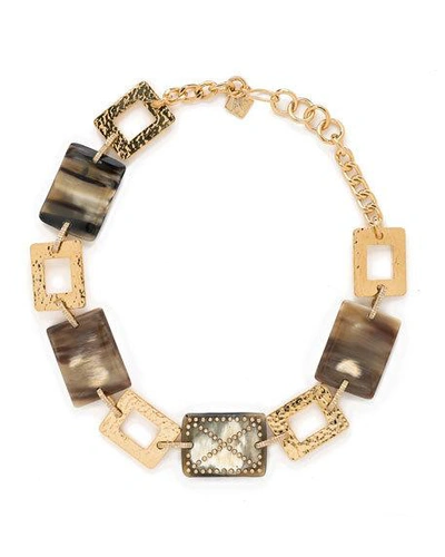 Shop Ashley Pittman Avery Diamond Horn-plate Necklace