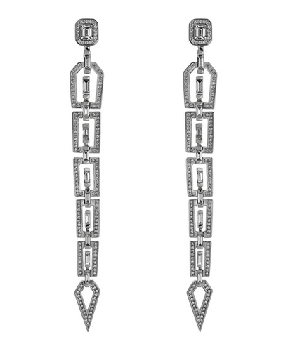 Shop Nikos Koulis V 18k White Gold Diamond Dangle Earrings