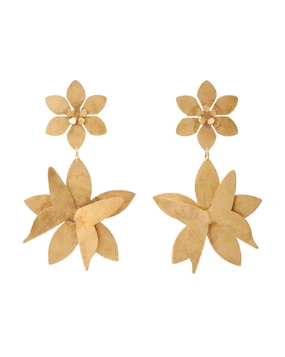 Shop We Dream In Colour Mariposa Butterfly Earrings In Gold