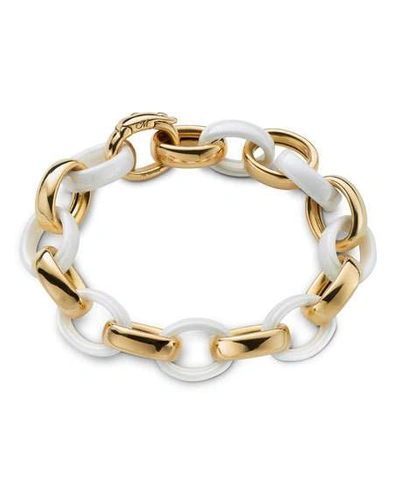Shop Monica Rich Kosann 18k Yellow Gold Marilyn Xl Ultra Bracelet With Alternating Ceramic Links
