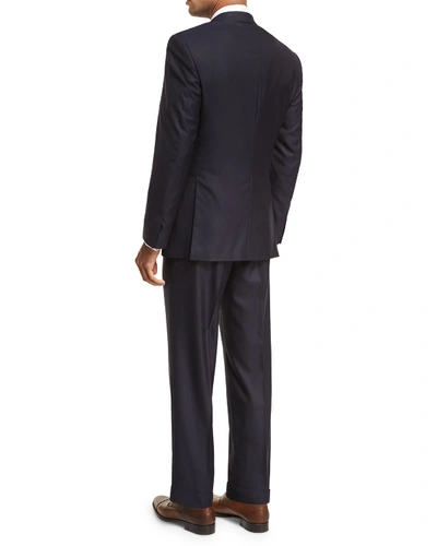 Brioni Essential Virgin Wool Two-piece Suit, Navy In Navy