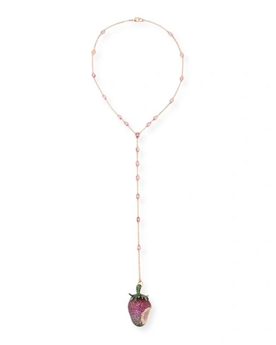 Shop Alexander Laut 18k Multi-stone Strawberry Pendant Necklace