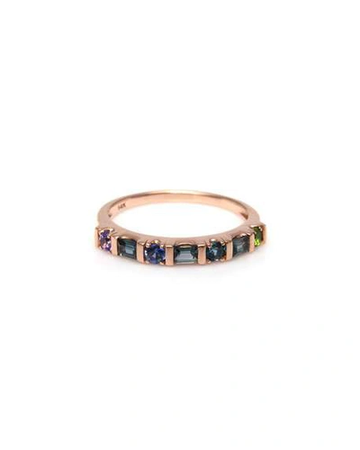 Shop Stevie Wren 14k Rose Gold Multi-shape Semiprecious Stone Ring