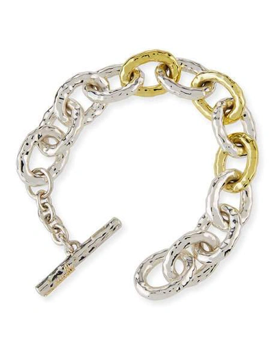 Shop Ippolita Two-tone Bastille Chain Bracelet In Gray/yellow