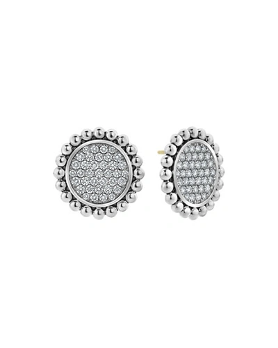 Shop Lagos Caviar Spark Diamond Circle Earrings