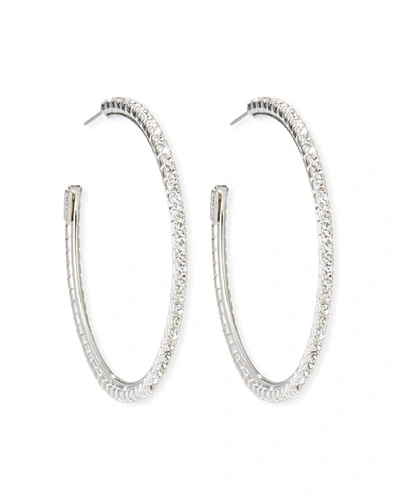 Shop Auden Small Crystal Hoop Earrings In Silver