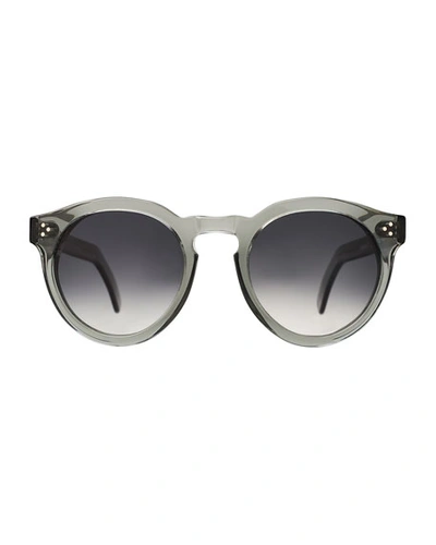 Shop Illesteva Leonard Ii Round Acetate Sunglasses In Gray