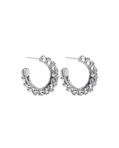 Shop Ben-amun Crystal Hoop Earrings, Silver