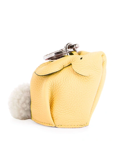 Shop Loewe Bunny Bag Charm In Yellow