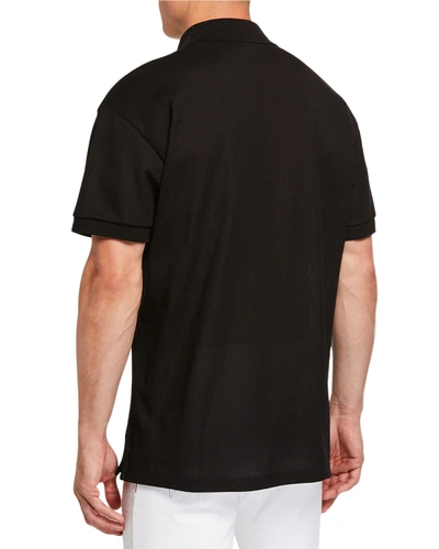 Shop Balenciaga Men's Speed Graphic Polo Shirt In Black