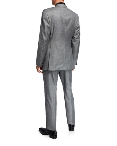 Shop Tom Ford Men's O'connor Sharkskin Wool Two-piece Suit In Gray