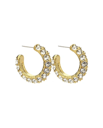 Shop Ben-amun Crystal Hoop Earrings, Gold