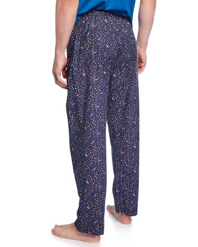 Shop Derek Rose Men's Ledbury 29 Lounge Pants In Navy