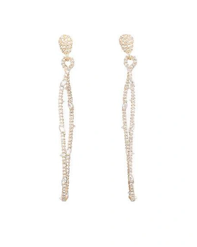 Shop Alexis Bittar Twisted Linear Pave Post Earrings In Gold