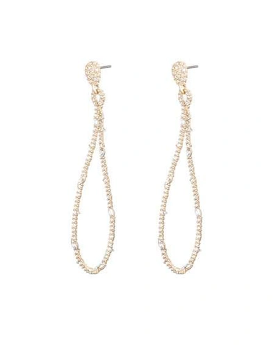 Shop Alexis Bittar Twisted Linear Pave Post Earrings In Gold