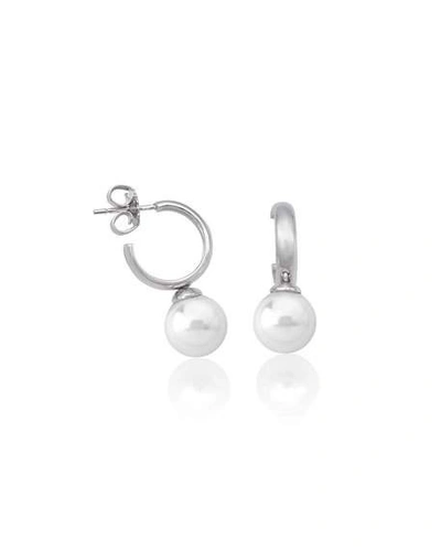 Shop Majorica 10mm Pearly Small-hoop Earrings