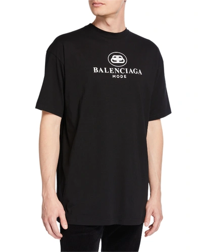 Shop Balenciaga Men's Bb Mode T-shirt In Black