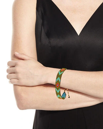 Shop Elizabeth Cole Natalie Seed-bead Bracelet In Multi