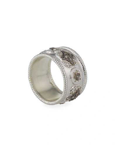 Shop Armenta New World Diamond Crivelli Wide Band Ring In Silver