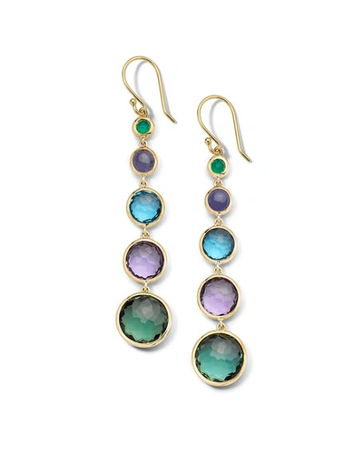 Shop Ippolita 18k Gold Rock Candy Lollitini Earrings In Hologem In Purple/green
